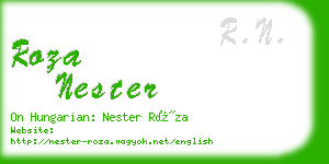 roza nester business card